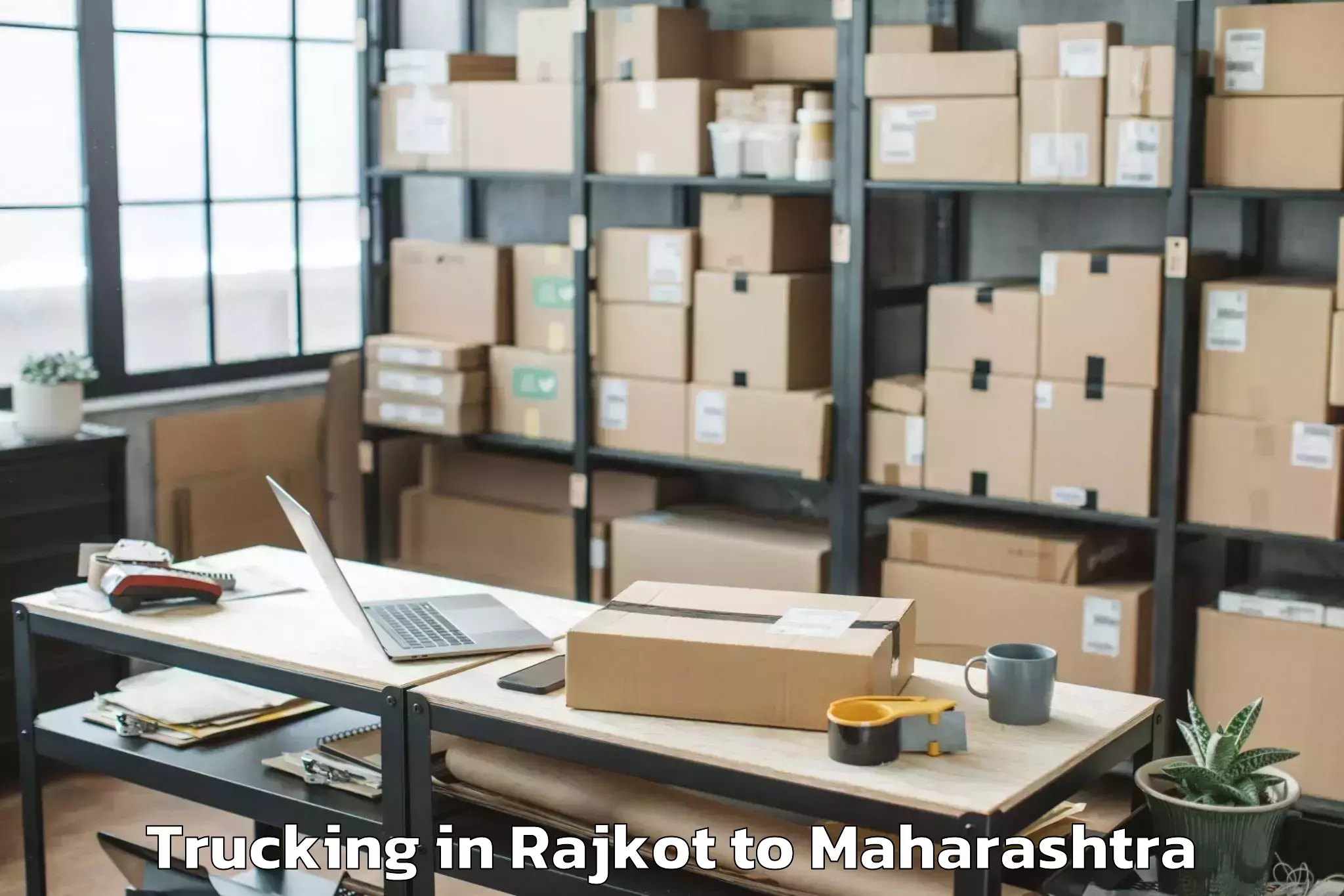 Top Rajkot to Narkhed Trucking Available